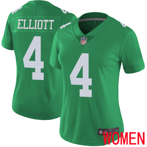 Women Philadelphia Eagles #4 Jake Elliott Limited Green Rush Vapor Untouchable NFL Jersey Football->women nfl jersey->Women Jersey